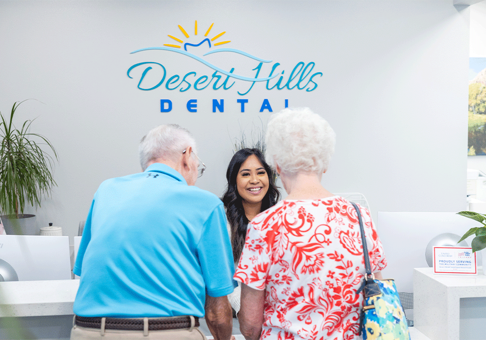 Welcoming patients at the front desk