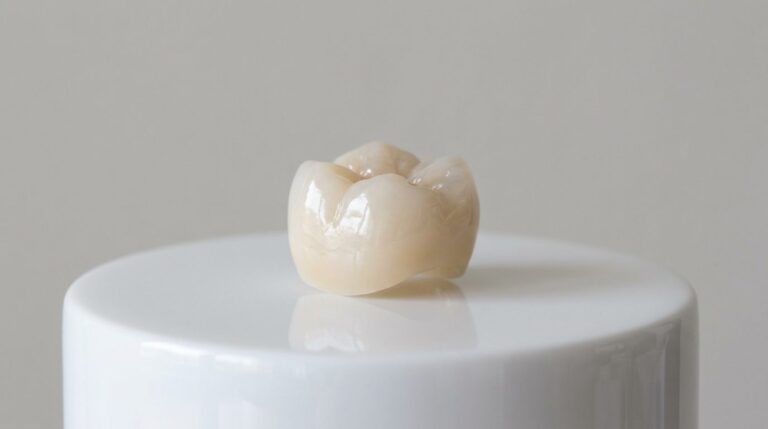 Polished ceramic dental crown