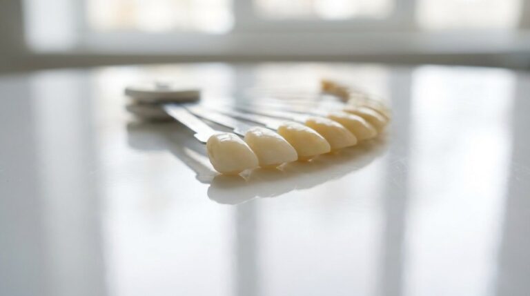 Tooth shade guide used for teeth whitening