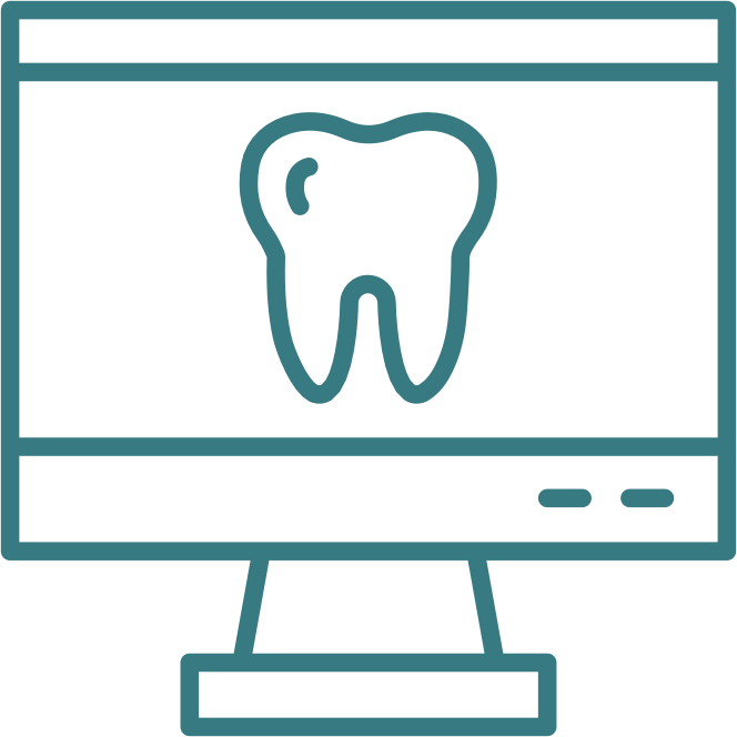 tooth on computer icon